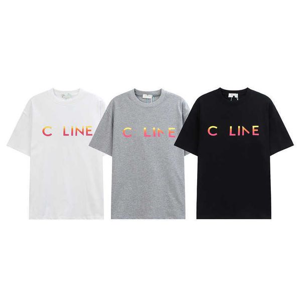designer summer women t shirt correct version 2023 summer color gradient letter print loose sleeve t-shirt, White
designer summer women t shirt correct version 2023 summer color gradient letter print loose sleeve t-shirt, White