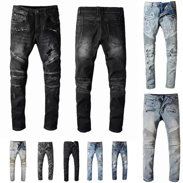 2023 jeans mens designer jean distressed ripped biker slim fit motorcycle bikers denim for men gj fashion mans black pants pour hommes, Blue
2023 jeans mens designer jean distressed ripped biker slim fit motorcycle bikers denim for men gj fashion mans black pants pour hommes, Blue