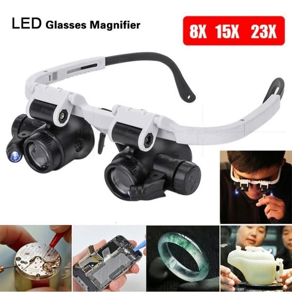 magnifying glasses glasses magnifier 8x 15x 23x jeweler watchmaker headband magnifying glasses led light optical glass tool repair reading m
magnifying glasses glasses magnifier 8x 15x 23x jeweler watchmaker headband magnifying glasses led light optical glass tool repair reading m
