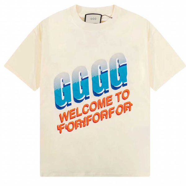 2023 new designer womens t shirt high-end shirt checked correct blue letter print beige sleeve t-shirt summer high version, White
2023 new designer womens t shirt high-end shirt checked correct blue letter print beige sleeve t-shirt summer high version, White