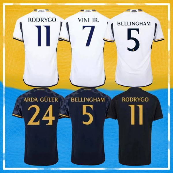 

23 24 BELLINGHAM VINI JR soccer jerseys MBAPPE Tchouameni 2023 2024 football shirt CAMAVINGA Rodrygo MODRIC Camisetas men kids kit uniforms fans player, 23-24 away