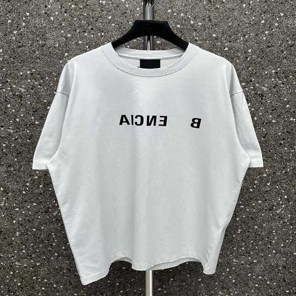 2023 womens designer t shirt tracksuit high edition 2023 summer broken hole authentic mirror letter print couple sleeve t-shirt, White
2023 womens designer t shirt tracksuit high edition 2023 summer broken hole authentic mirror letter print couple sleeve t-shirt, White