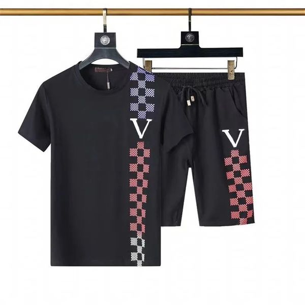 men's tracksuits designer summer clothing cotton t-shirt short sleeve shorts set round neck loose trend letter two-piece sports, Gray
men's tracksuits designer summer clothing cotton t-shirt short sleeve shorts set round neck loose trend letter two-piece sports, Gray