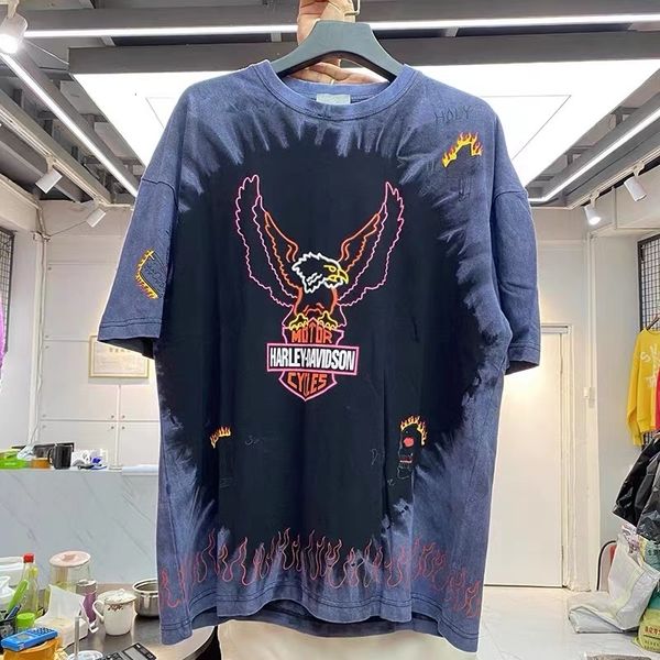 men's t-shirts eagle print lace up dyed vintage short sleeved loose fitting t-shirt 230410, White;black
men's t-shirts eagle print lace up dyed vintage short sleeved loose fitting t-shirt 230410, White;black