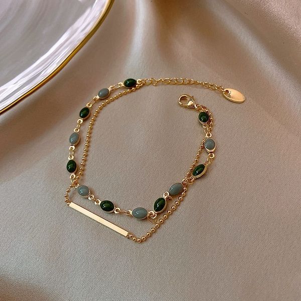 charm bracelets minar blue green color crystal for women gold beaded chain double layered adjustable bracelet accessories 230410, Golden;silver
charm bracelets minar blue green color crystal for women gold beaded chain double layered adjustable bracelet accessories 230410, Golden;silver
