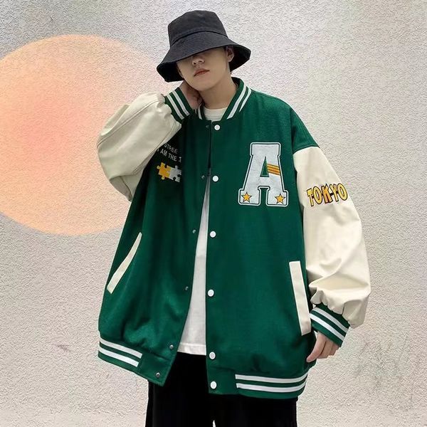 men's jackets spring jacket retro varsity baseball harajuku embroidery bomber coat hip hop streetwear coats 230410, Black;brown
men's jackets spring jacket retro varsity baseball harajuku embroidery bomber coat hip hop streetwear coats 230410, Black;brown