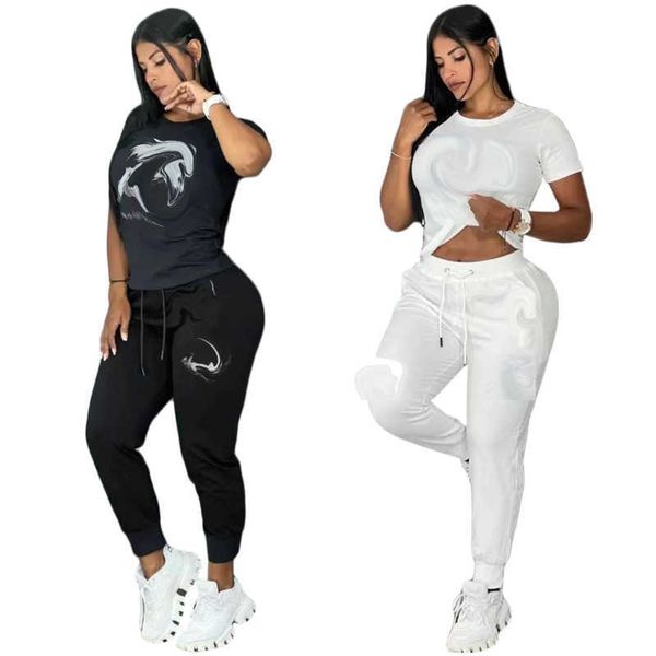 q6108 summer ladies leisure two-piece luxury rhinestones short-sleeved trousers jogging sportswear, White
q6108 summer ladies leisure two-piece luxury rhinestones short-sleeved trousers jogging sportswear, White