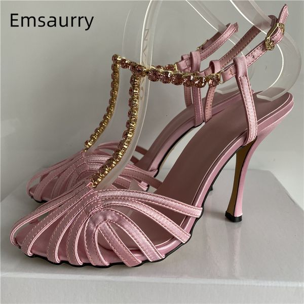 sandals diamond tstrap for girls 10cm thin high heels luxury satin narrow band summer sandalias mujer 230408, Black
sandals diamond tstrap for girls 10cm thin high heels luxury satin narrow band summer sandalias mujer 230408, Black
