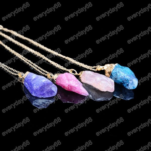 natural crystal irregular rough stone pendant necklaces single ring mens womens sweater chain necklace accessories gift, Silver
natural crystal irregular rough stone pendant necklaces single ring mens womens sweater chain necklace accessories gift, Silver