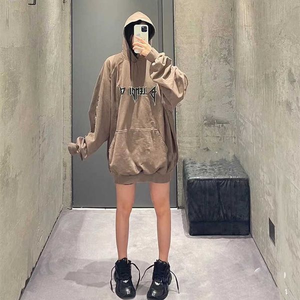 2023 womens designer t shirt tracksuit shirt high edition family exclusive rock band print worn old loose hooded pullover, Black
2023 womens designer t shirt tracksuit shirt high edition family exclusive rock band print worn old loose hooded pullover, Black