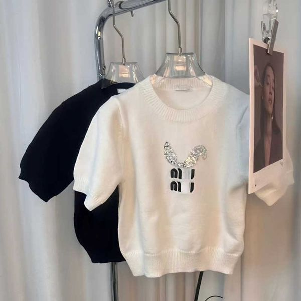 women miu sweater knits tee designer embroidery knitted vest sport tank breathable yoga vest, White;black
women miu sweater knits tee designer embroidery knitted vest sport tank breathable yoga vest, White;black