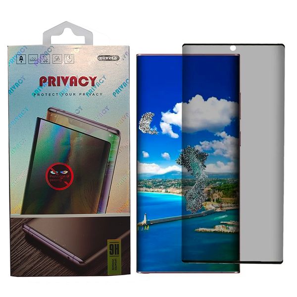 Image of S23Ultra anti-spy Privacy full cover Tempered Glass phone Screen Protector For Samsung Galaxy S23 S22 S21 S20 Plus Ultra S10 Note20 S8 S9 NOTE 8 NOTE9 film with package