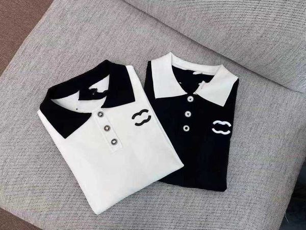 women's polos designer cotton collar black white short sleeve chic 2023ss spring/summer fashion casual versatile sme7
women's polos designer cotton collar black white short sleeve chic 2023ss spring/summer fashion casual versatile sme7