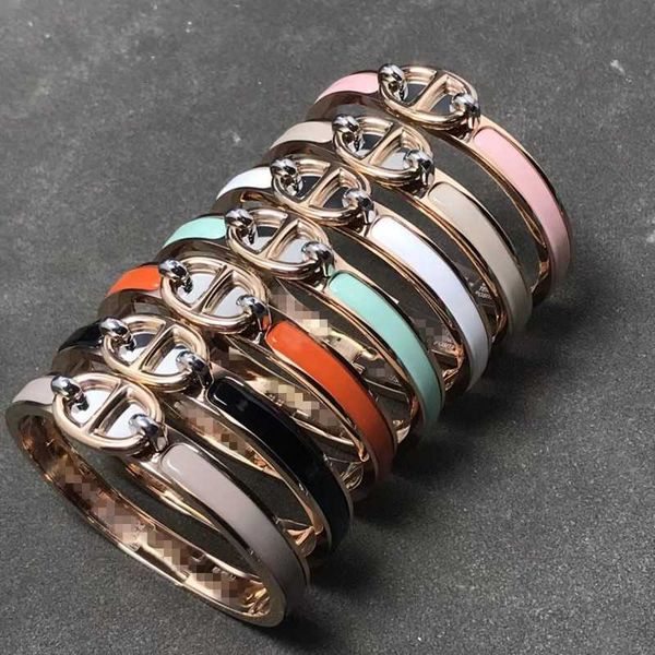 fashion designer jewelry bracelet high version enamel pig nose titanium steel non-fading bracelet aijia's new chain 8-button couple, Black
fashion designer jewelry bracelet high version enamel pig nose titanium steel non-fading bracelet aijia's new chain 8-button couple, Black