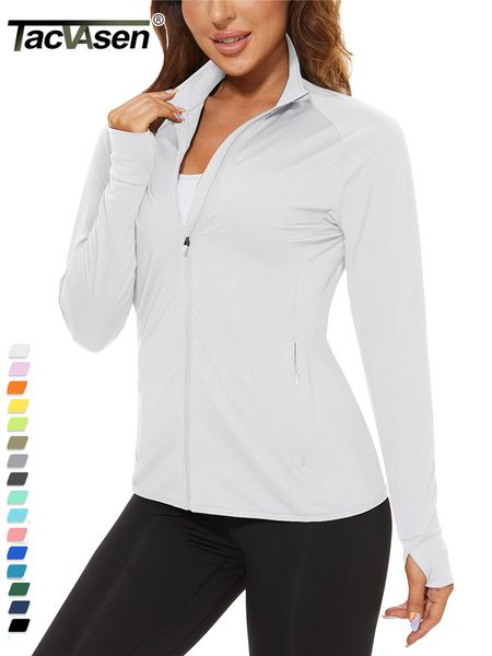 women's tshirt tacvasen upf 50 sun protection summer shirts womens long sleeve shirts full zip casual jackets zipper pockets golf athle, White
women's tshirt tacvasen upf 50 sun protection summer shirts womens long sleeve shirts full zip casual jackets zipper pockets golf athle, White