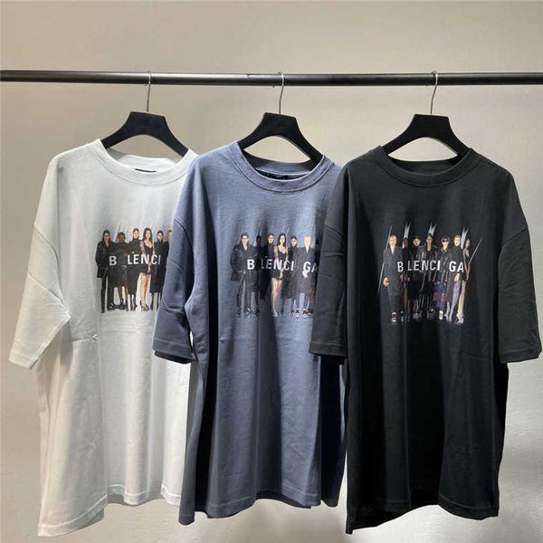 luxury designer women t shirt correct version classic basic band portrait print os loose sleeve t-shirt, White;black
luxury designer women t shirt correct version classic basic band portrait print os loose sleeve t-shirt, White;black