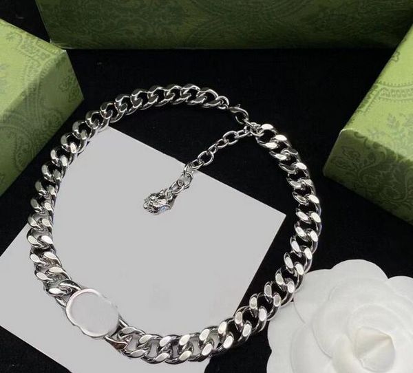 Choker Necklace for Women Cuban Chain Luxury Jewelry Woman G Letter Gold Silver Diamond Necklace Fashion Jewelrys Designers Christmas Lady Girls Gift Free
Choker Necklace for Women Cuban Chain Luxury Jewelry Woman G Letter Gold Silver Diamond Necklace Fashion Jewelrys Designers Christmas Lady Girls Gift Free