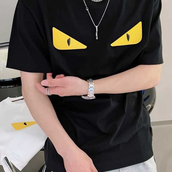 men's t-shirts designer correct version 2023 trendy little monster demon eye round neck loose casual short sleeved t-shirt with men, White;black
men's t-shirts designer correct version 2023 trendy little monster demon eye round neck loose casual short sleeved t-shirt with men, White;black