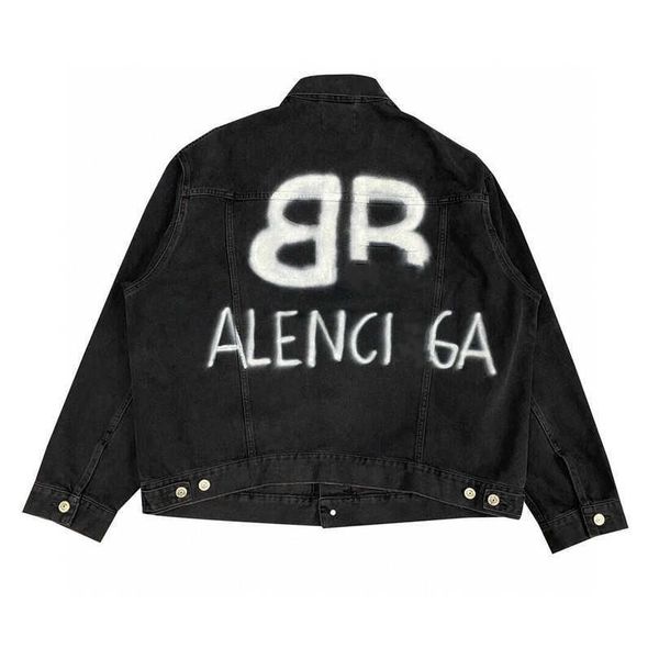 2023 new women's tshirt shirt edition spring/summer family double graffiti glow reflective wash denim jacket, Black;brown
2023 new women's tshirt shirt edition spring/summer family double graffiti glow reflective wash denim jacket, Black;brown