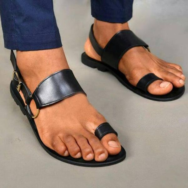 sandals men's vintage toe ring pu leather male flats shoes comfortable travel beach slippers summer roman big size 3848 230410, Black
sandals men's vintage toe ring pu leather male flats shoes comfortable travel beach slippers summer roman big size 3848 230410, Black