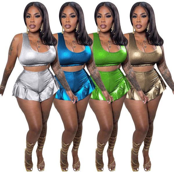 2023 designer solid tracksuits lady 2023 summer casual sports two piece sets women outfits slim camisole edible tree fungus shorts wholesale, Gray
2023 designer solid tracksuits lady 2023 summer casual sports two piece sets women outfits slim camisole edible tree fungus shorts wholesale, Gray