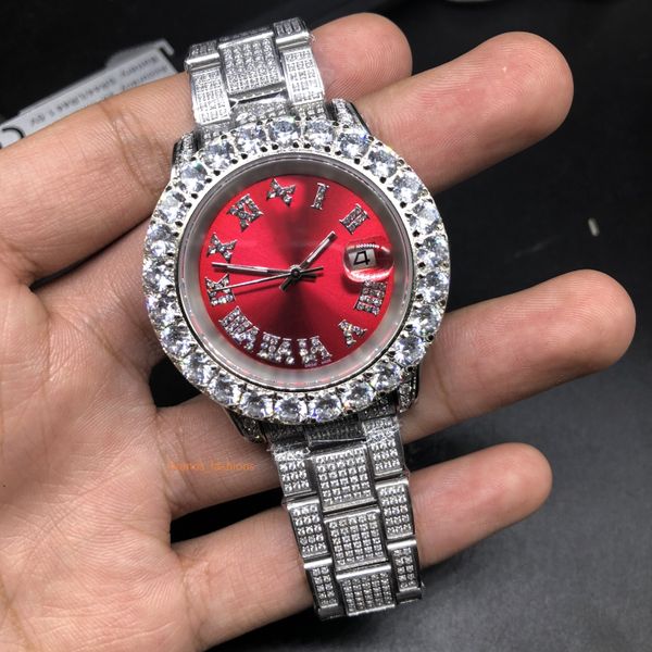 iced out men watch 43mm prong set bezel diamonds automatic men's watches silver stainless steel big diamond men's watch, Slivery;brown
iced out men watch 43mm prong set bezel diamonds automatic men's watches silver stainless steel big diamond men's watch, Slivery;brown