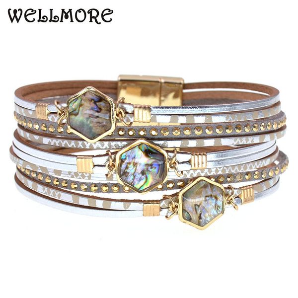charm bracelets wellmore bohemia leather bracelets for women fashion chram magnet geometry female jewelry wholesale 230410, Golden;silver
charm bracelets wellmore bohemia leather bracelets for women fashion chram magnet geometry female jewelry wholesale 230410, Golden;silver