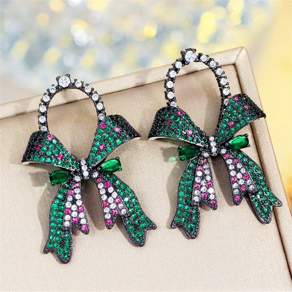 luxury charm cute bowknot earring designer for woman party fushcia green aaa cubic zirconia south american copper womens diamond earrings je, Golden
luxury charm cute bowknot earring designer for woman party fushcia green aaa cubic zirconia south american copper womens diamond earrings je, Golden