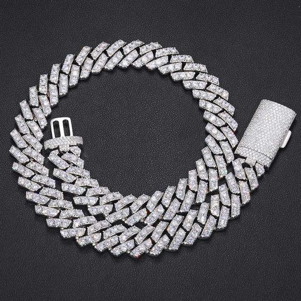 jewelry hip hop necklace 20mm gold plated brass 1 row aaaaa cz diamond iced out heavy cuban link chain for men, Silver
jewelry hip hop necklace 20mm gold plated brass 1 row aaaaa cz diamond iced out heavy cuban link chain for men, Silver