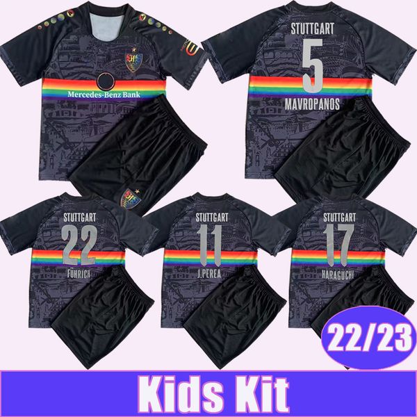 22 23 vfb stuttgarts kids kit soccer jerseys special edition mavropanos j.perea haraguchi fuhrich child suit football shirts uniforms, Black
22 23 vfb stuttgarts kids kit soccer jerseys special edition mavropanos j.perea haraguchi fuhrich child suit football shirts uniforms, Black