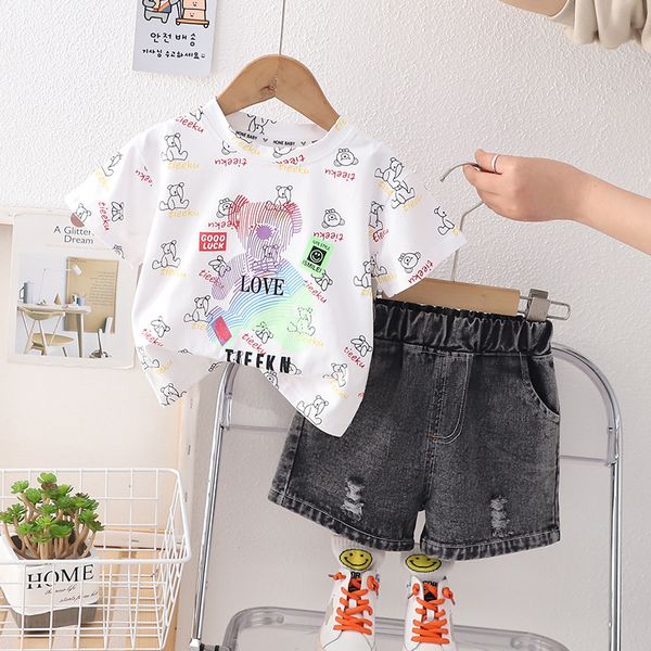 2pcs toddler baby boys outfits cartoon bear t-shirt pants girls outfits set summer boys clothes kids tracksuit, White
2pcs toddler baby boys outfits cartoon bear t-shirt pants girls outfits set summer boys clothes kids tracksuit, White