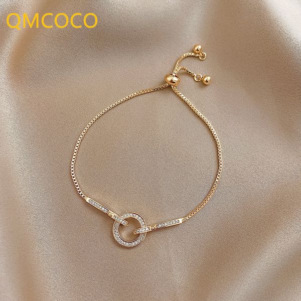 charm bracelets qmcoco silver color crystal zircon hollow out round bracelet bangle for women elegant light luxury wedding party jewelry 230, Golden;silver
charm bracelets qmcoco silver color crystal zircon hollow out round bracelet bangle for women elegant light luxury wedding party jewelry 230, Golden;silver