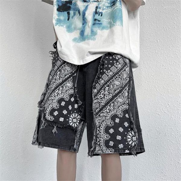 jeans fashion hi street oversized hip hop with bandana patchwork vibe denim shorts loose fit, Blue
jeans fashion hi street oversized hip hop with bandana patchwork vibe denim shorts loose fit, Blue