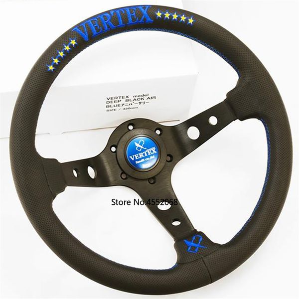 blue 330mm vertex 10 stars jdm racing black genuine leather drift steering wheel fitment
blue 330mm vertex 10 stars jdm racing black genuine leather drift steering wheel fitment