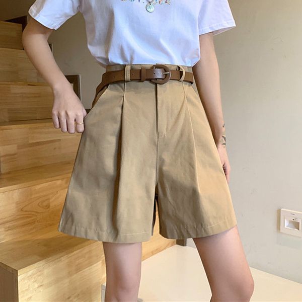 women's shorts women's summer casual shorts street clothing with cotton wide leg shorts and women's high waisted straight kne, White;black
women's shorts women's summer casual shorts street clothing with cotton wide leg shorts and women's high waisted straight kne, White;black
