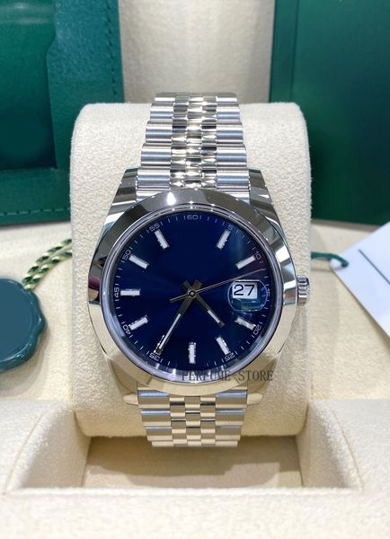 box papers high-quality watch new datejust 41 stainless steel blue dial 2023 watch bracelet mechanical automatic men watches, Slivery;brown
box papers high-quality watch new datejust 41 stainless steel blue dial 2023 watch bracelet mechanical automatic men watches, Slivery;brown