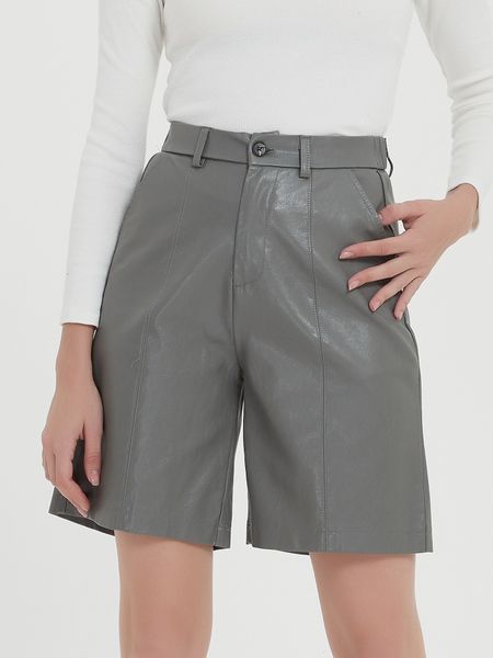 women's shorts zhisilao elastic waist knee length pu leather shorts women's street clothing high waist shorts autumn winter wide, White;black
women's shorts zhisilao elastic waist knee length pu leather shorts women's street clothing high waist shorts autumn winter wide, White;black