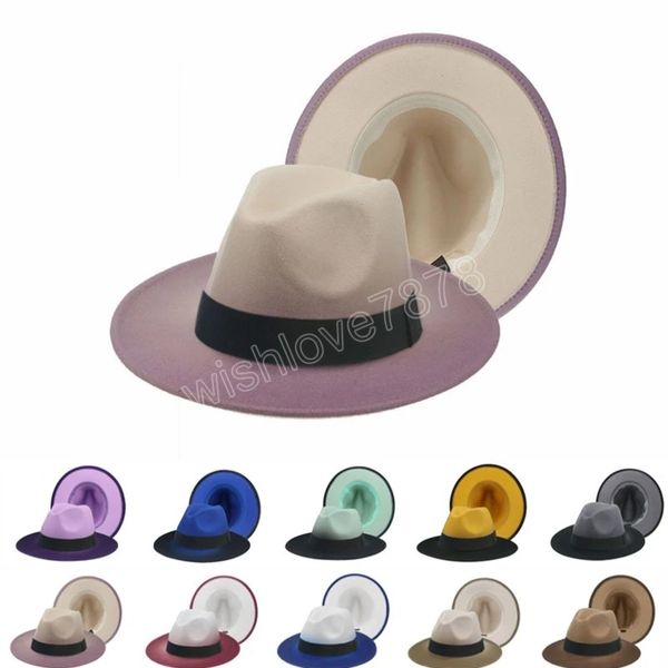 women gentleman elegant gradient rose for lady men wool vintage felt fedora hat women brim jazz hats, Blue;gray
women gentleman elegant gradient rose for lady men wool vintage felt fedora hat women brim jazz hats, Blue;gray