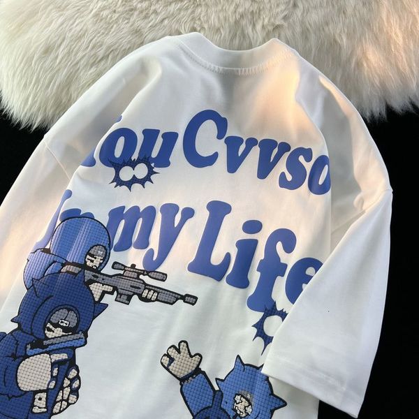 women's tshirt vintage cartoon hiphop short sleeve tshirt for men and women oversize summer loose casual couple half sleeve y2k clothes, White
women's tshirt vintage cartoon hiphop short sleeve tshirt for men and women oversize summer loose casual couple half sleeve y2k clothes, White