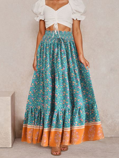 skirts happy queens fashion women's floral print beach bohemian pleated leather rayon cotton elastic high waist bohemian maxi leather w, Black
skirts happy queens fashion women's floral print beach bohemian pleated leather rayon cotton elastic high waist bohemian maxi leather w, Black