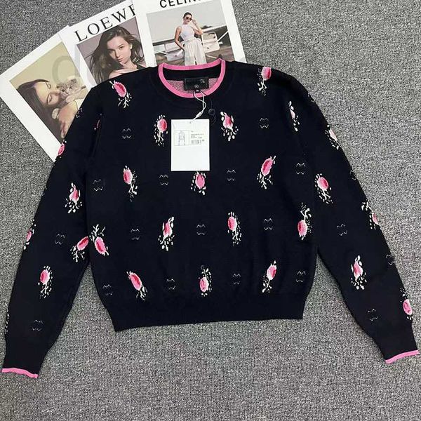 women's sweaters designer chic brand autumn winter new embroidery flower round neck long sleeve temperament versatile pullover knitted, White;black
women's sweaters designer chic brand autumn winter new embroidery flower round neck long sleeve temperament versatile pullover knitted, White;black