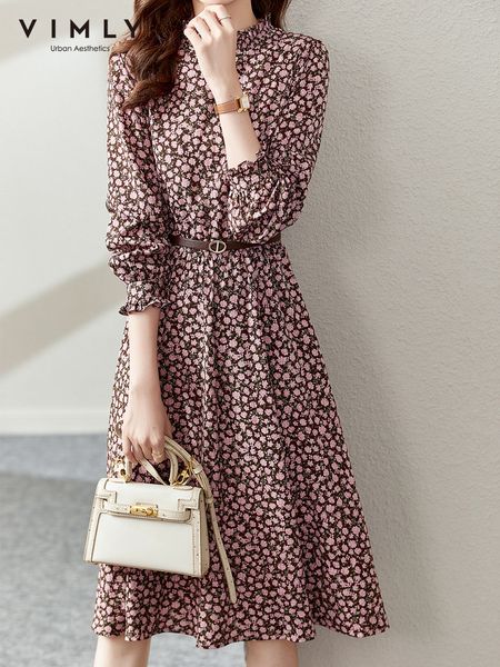 casual dresses vimly elegant midi women's party dress spring fashion line ruffled neckline long sleeves with clothing flower dress 2304, Black;gray
casual dresses vimly elegant midi women's party dress spring fashion line ruffled neckline long sleeves with clothing flower dress 2304, Black;gray