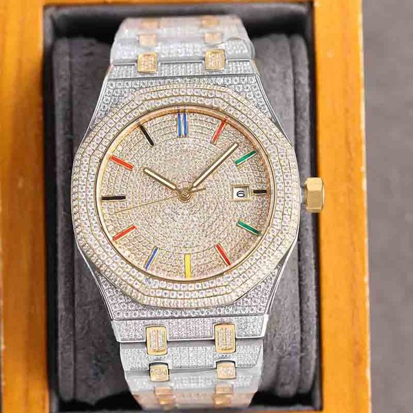 classic full diamond mens watches automatic mechanical watch 40mm diamond bezel fashion wristwatches montre de luxe gift for men 101, Slivery;brown
classic full diamond mens watches automatic mechanical watch 40mm diamond bezel fashion wristwatches montre de luxe gift for men 101, Slivery;brown