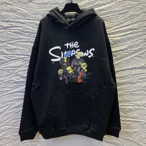 2023 new designer womens t shirt high-end shirt correct version co branded simpson family burst print hooded terry loose, Black
2023 new designer womens t shirt high-end shirt correct version co branded simpson family burst print hooded terry loose, Black
