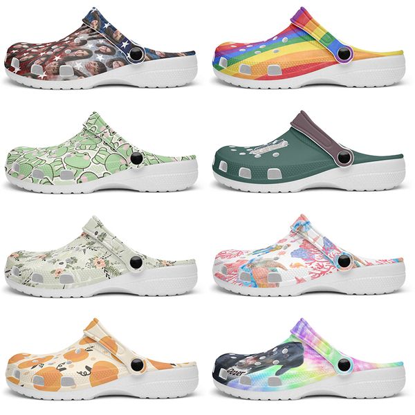 Customized Glossy beautiful fashionable fashion beautiful Diy shoes for men and women's indoor slippers 101486