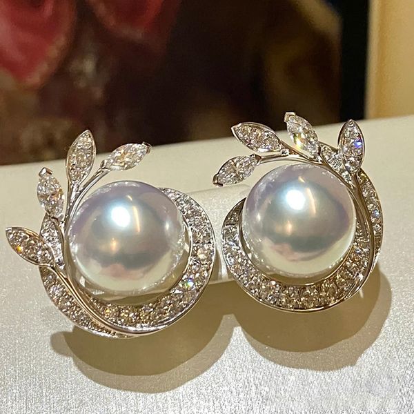 luxury stud earring pearl diamond white gold filled jewelry engagement wedding earrings for women bridal birthday gift, Golden;silver
luxury stud earring pearl diamond white gold filled jewelry engagement wedding earrings for women bridal birthday gift, Golden;silver
