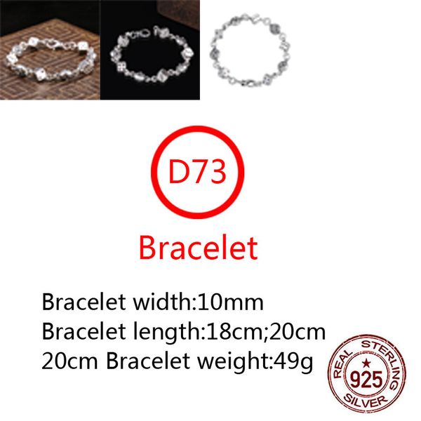 d73 s925 sterling silver bracelet fashion letter personalized retro cross flower dice punk hip hop style gift for lovers, Golden;silver
d73 s925 sterling silver bracelet fashion letter personalized retro cross flower dice punk hip hop style gift for lovers, Golden;silver