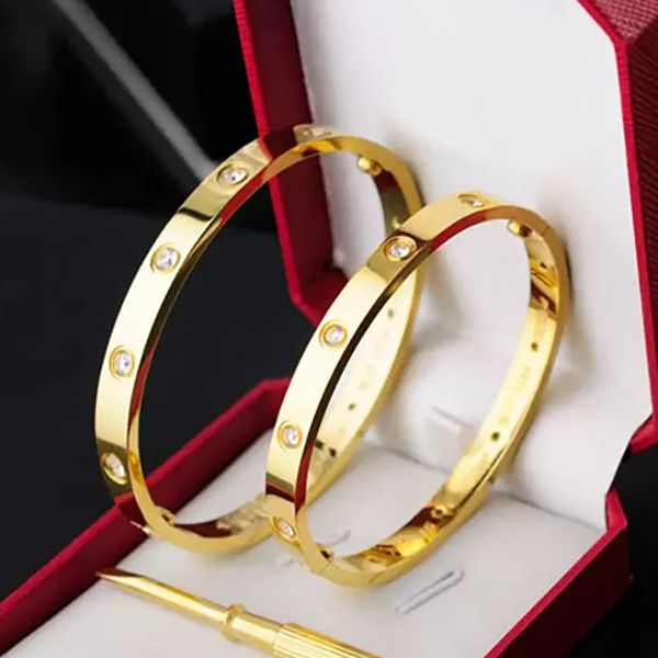love bracelet designer jewelry gold cuff screw carti bracelets screwdriver bangles titanium steel belcher silver 4cz for womens mens party g, Black
love bracelet designer jewelry gold cuff screw carti bracelets screwdriver bangles titanium steel belcher silver 4cz for womens mens party g, Black