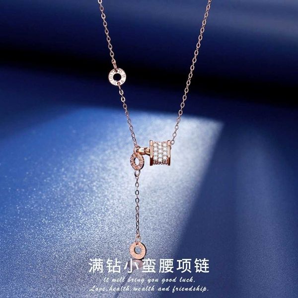 korean version full diamond small barbarian waist s925 sterling silver for women versatile and colorless zircon necklace pendant valentine&#
korean version full diamond small barbarian waist s925 sterling silver for women versatile and colorless zircon necklace pendant valentine&#