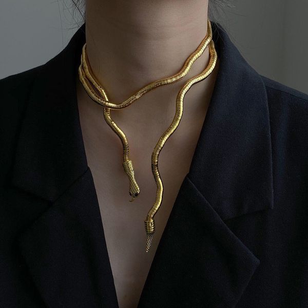 chokers bilandi trendy jewelry snake necklace selling personality design soft metal for women gift 230410, Golden;silver
chokers bilandi trendy jewelry snake necklace selling personality design soft metal for women gift 230410, Golden;silver
